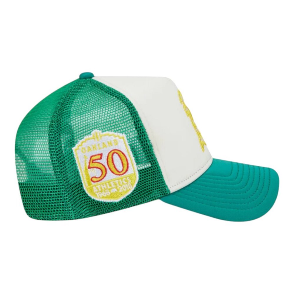 New Era Oakland Athletics Checkered Flag 9FORTY A-Frame Snapback Trucker Hat Cap - Picture 4 of 7